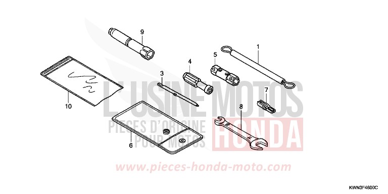TOOL for PCX 125 PEARL SIENA RED (R320) from 2013